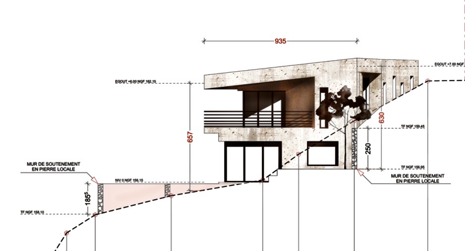 TERRAIN CONSTRUCTIBLE AVEC VUE MER PANORAMIQUE - MANDELIEU - 2